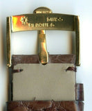 Brown 19mm Genuine Snake Skin MB Strap Band Leather Lined & Omega Gold Buckle
