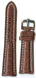 MB GENUINE BROWN ALLIGATOR STRAP 20MM OR 22MM & GEN. ROLEX BUCKLE STEEL OR GOLD