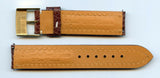 GENUINE MB ALLIGATOR BROWN STRAP 20mm LEATHER & GENUINE GOLD BREITLING BUCKLE