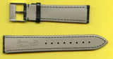 GENUINE MB ALLIGATOR BLACK BAND 20mm EXTRA LONG & GENUINE BREITLING STEEL BUCKLE