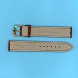 GENUINE ALLIGATOR EXTRA LONG STRAP BAND BROWN 19mm & GENUINE TUDOR GOLD BUCKLE