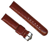 Brown 20mm Genuine Lizard MB Strap Leather Lined & Steel Pre TAG Heuer Buckle