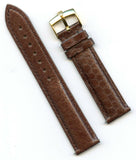 18mm Brown Genuine Snake Skin MB Strap Band For Bubbleback & Rolex Gold Buckle