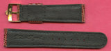 Black 19mm Retro Genuine Lizard MB Strap Band Leather Lined & Steel Omega Buckle