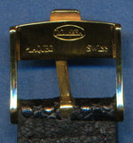 22mm Black Genuine Lizard MB Strap & Rolex Tudor Gold Plated Buckle