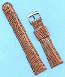 20mm Genuine Lizard MB Strap Band Tang Leather Lined & Rolex Tudor Steel Buckle