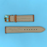 GEN. ALLIGATOR BROWN COGNAC STRAP 18mm LEATHER LINED & GENUINE TUDOR GOLD BUCKLE