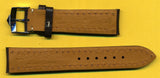 18mm GENUINE BROWN LEATHER MB STRAP BAND WHITE PADDED & PRE TAG HEUER BUCKLE