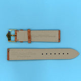 GEN. ALLIGATOR BROWN COGNAC STRAP BAND 19mm & GENUINE TAG HEUER GOLD BUCKLE