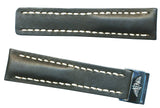 LEATHER MB BAND STRAP DEPLOYANT & 20mm 22mm 24mm BREITLING DEPLOYMENT CLASP