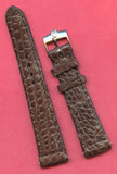 Genuine Brown Crocodile MB Strap Leather Lined 20mm & Rolex Tudor Steel Buckle