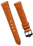 20mm Genuine Light Brown Snake Skin MB Strap Leather Lined & TAG Heuer Buckle