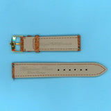 GEN. ALLIGATOR BROWN COGNAC STRAP 18mm EXTRA LONG & GENUINE TUDOR GOLD BUCKLE