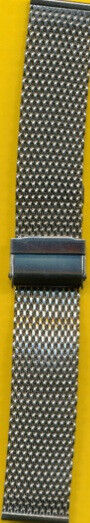 HEAVY STEEL MESH BRACELET WITH SAFETY CATCH 18mm