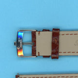 GENUINE ALLIGATOR EXTRA LONG STRAP BAND BROWN 19mm & GENUINE TUDOR STEEL BUCKLE