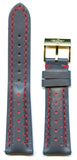 Black Red Rally Racing Gen. Perforated Leather MB Strap 22mm & Breitling Buckle