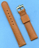 19mm Genuine Wild Boar Strap Band Leather Lined & Gold Plated Rolex Tudor Buckle