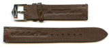 17mm GENUINE CROCODILE MB STRAP BAND LEATHER LINED BROWN & PRE TAG HEUER BUCKLE