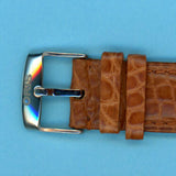 GEN. ALLIGATOR BROWN COGNAC STRAP 20mm EXTRA LONG & GENUINE ORIS STEEL BUCKLE