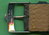 18mm Genuine Black Crocodile MB Strap Band For Bubbleback & Rolex Steel Buckle