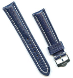 MB GENUINE BROWN ALLIGATOR STRAP 20MM OR 22MM & GEN. OMEGA BUCKLE STEEL OR GOLD