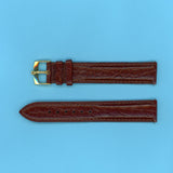 GENUINE ALLIGATOR EXTRA LONG STRAP BAND BROWN 19mm & GENUINE TUDOR GOLD BUCKLE