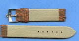 19mm Brown Snake Skin MB Strap Band Speedmaster Leather Lin & Omega Steel Buckle