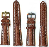 MB GENUINE BROWN ALLIGATOR STRAP 20MM OR 22MM & GEN. OMEGA BUCKLE STEEL OR GOLD