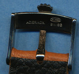 18mm Genuine Wild Boar Strap For Vintage Bubbleback & Steel Rolex Buckle.