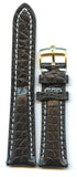 MB GENUINE BLACK ALLIGATOR STRAP 20MM OR 22MM & GEN. ROLEX BUCKLE STEEL OR GOLD