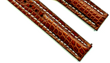 MB GENUINE BROWN ALLIGATOR STRAP 20MM OR 22MM & GEN. OMEGA BUCKLE STEEL OR GOLD