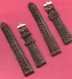 Genuine Brown Crocodile MB Strap Leather Lined 20mm & Rolex Tudor Steel Buckle
