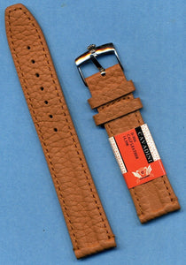 18mm GENUINE CAVADINI TAN CALF LEATHER STRAP BAND TANG & ROLEX STEEL BUCKLE