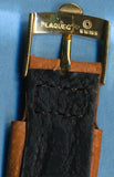 17mm GENUINE WILD BOAR STRAP LEATHER LINED & GENUINE GOLD PLATED OMEGA BUCKLE