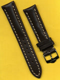 22mm GENUINE BROWN LEATHER MB STRAP BAND HEAVILY PADDED & PRE TAG HEUER BUCKLE
