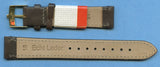 GENUINE BROWN CALF LEATHER CAVADINI STRAP BAND 18mm & ROLEX TUDOR GOLD BUCKLE