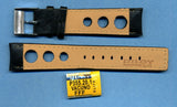 22mm GENUINE BLACK SPANISH LEATHER RALLY RACING BAND STRAP & BREILTING BUCKLE
