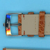 GEN. ALLIGATOR BROWN COGNAC  STRAP 19mm EXTRA LONG & GENUINE TUDOR STEEL BUCKLE