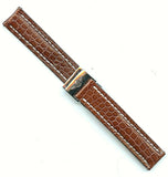 MB GENUINE BROWN BLUE ALLIGATOR STRAP 22mm &  20mm BREITLING DEPLOYMENT CLASP