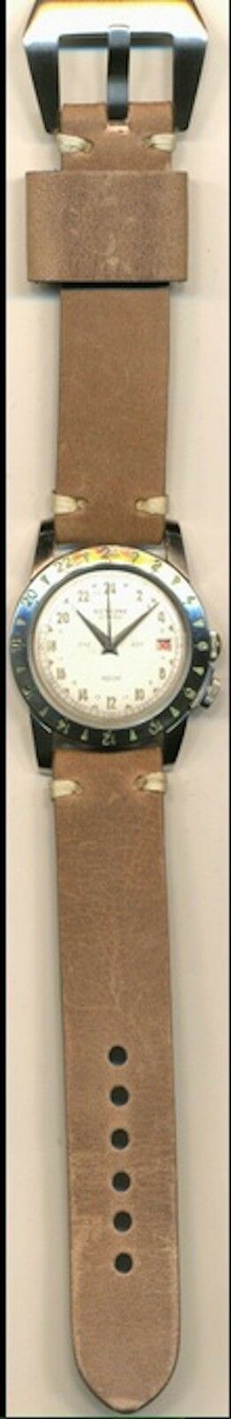GENUINE BELTING LEATHER MB STRAP BAND 20mm @ LUGS & GENUINE BREITLING BUCKLE