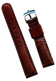 17mm Genuine Lizard MB Strap Band Tang Leather Lined & Rolex Tudor Steel Buckle