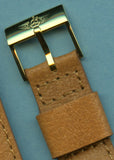 18mm GENUINE WILD BOAR STRAP BAND LEATHER LINED & BREITLING GOLD TONE BUCKLE