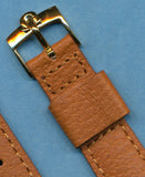 20mm GENUINE WILD BOAR STRAP LEATHER LINED & GENUINE GOLD PLATED OMEGA BUCKLE