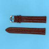 GENUINE ALLIGATOR EXTRA LONG STRAP BAND BROWN 19mm & GENUINE TUDOR STEEL BUCKLE