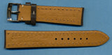 22mm BROWN GENUINE LEATHER PADDED MB BAND STRAP & GENUINE OMEGA PINK GOLD BUCKLE