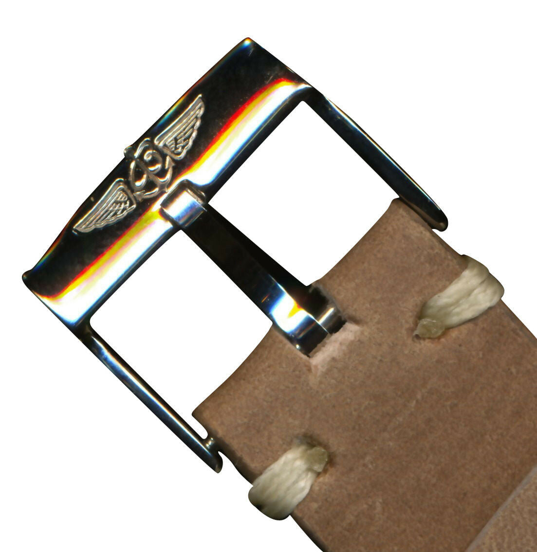 GENUINE BELTING LEATHER MB STRAP BAND 20mm @ LUGS & GENUINE BREITLING BUCKLE