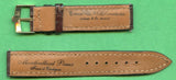 18mm Brown Genuine Crocodile MB Strap Band & Genuine Rolex Gold Plated Buckle