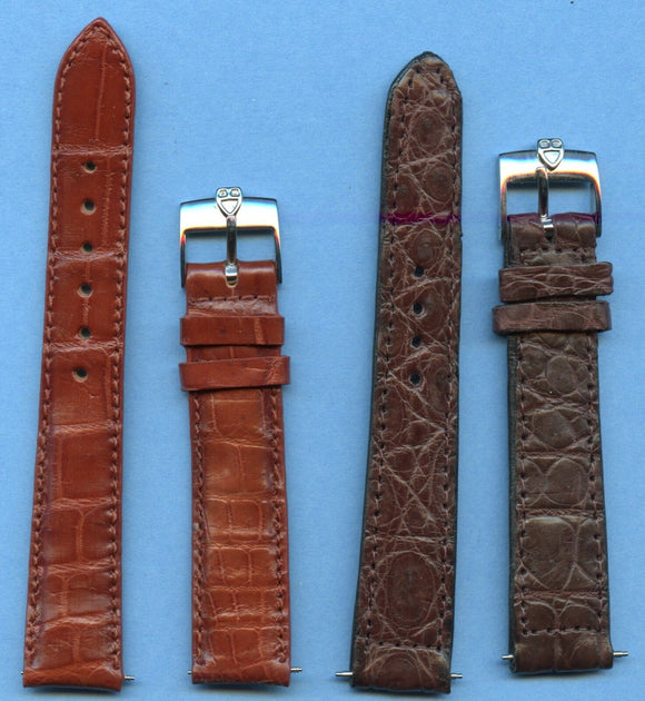 18mm Genuine Brown Crocodile MB Strap Leather & Rolex Tudor Steel Buckle