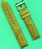 20mm BROWN GENUINE SNAKE SKIN MB STRAP LEATHER LINED & BREITLING GOLD BUCKLE