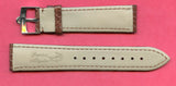 GENUINE ALLIGATOR BROWN 20mm MB STRAP BAND LEATHER & GENUINE OMEGA STEEL BUCKLE